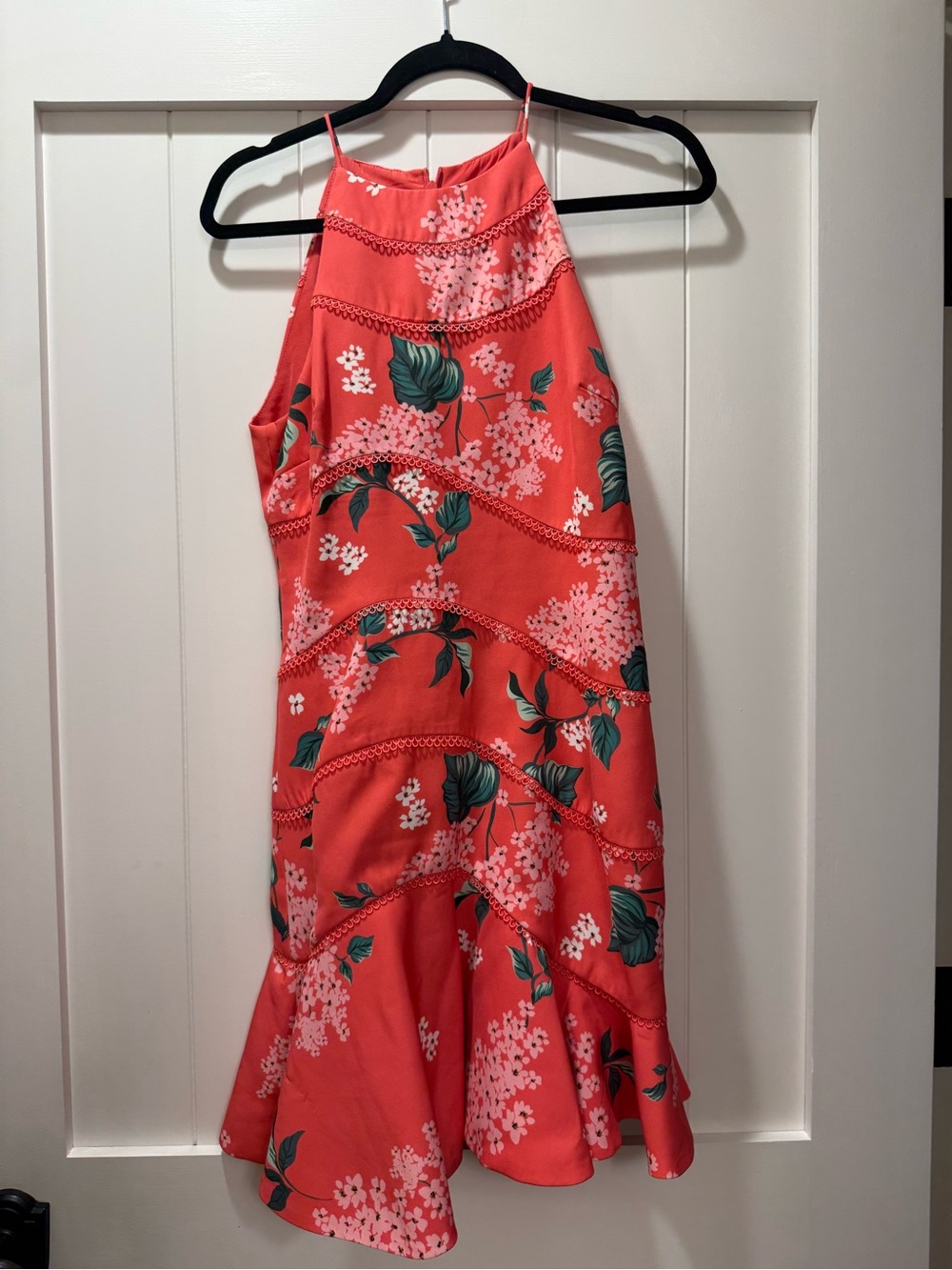KEEPSAKE the Label Coral Floral Halter Midi Dress